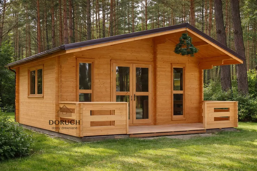 Domek letniskowy z drewna na działkę