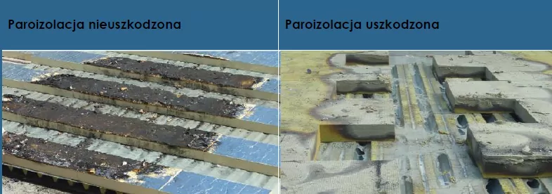 PU Europe – paroizolacja po badaniu pod PIR (po lewej) i pod MW (po prawej)