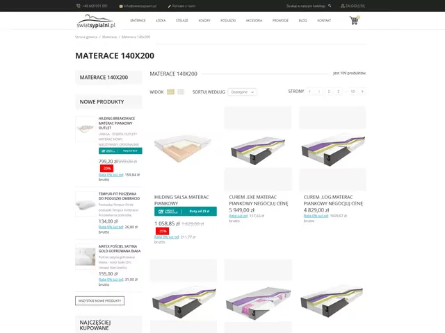 Rozmiar materaca do sypialni