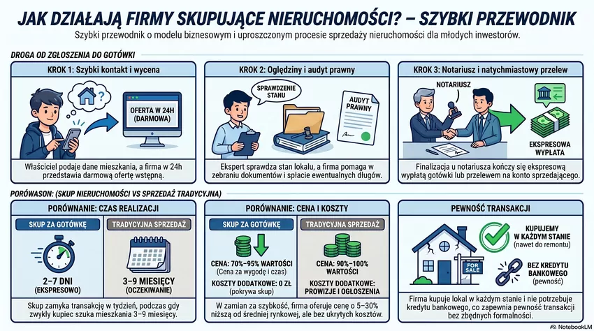 Jak działają firmy skupujące nieruchomości? - Infografika