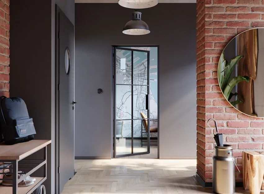 PORTA LOFT STALOWE 1 Farba Proszkowa Czarny Struktura