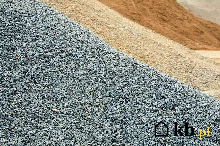Kruszywa budowlane: kamienie, żwir, piasek
