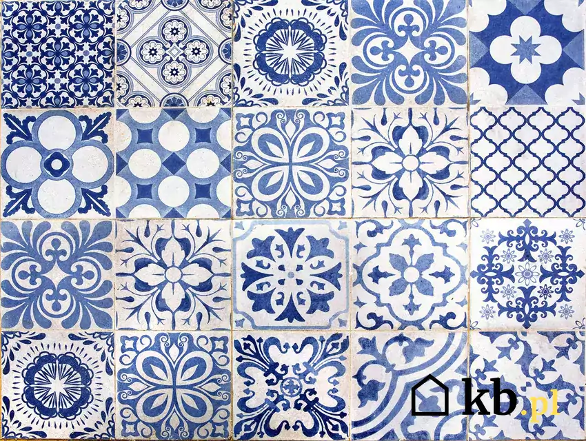 Niebieskie marokańskie płytki podłogowe