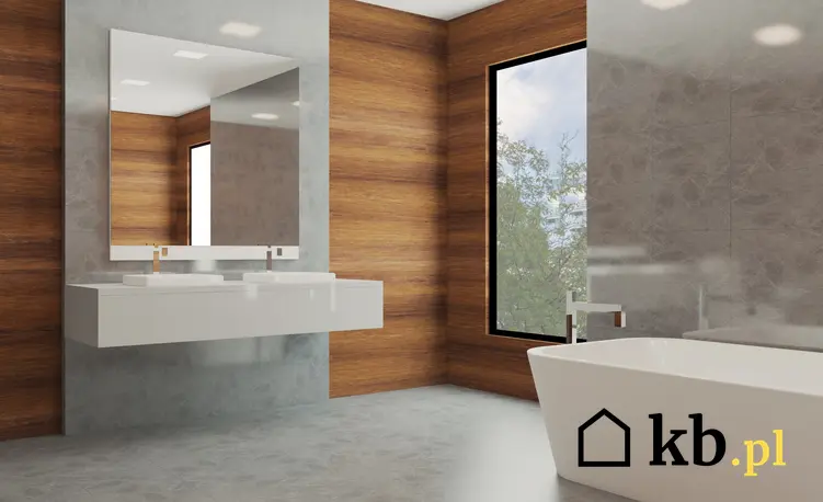 Piękna nowoczesna łazienka, a także panele ścienne do łazienki i okładziny ścienne
