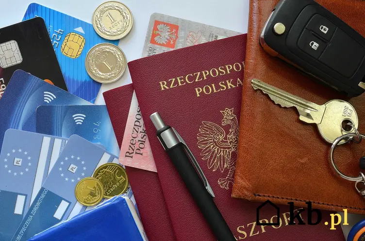 Paszport Rzeczpospolitej Polski z innymi dokumentami na wyjazd, a także informacje, ile trwa wyrobienie paszportu