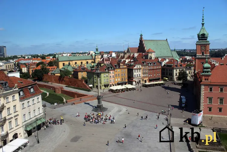 Widok na zamek w Warszawie z tarasu widokowego, a także cennik tarasów widokowych w polskich miastach