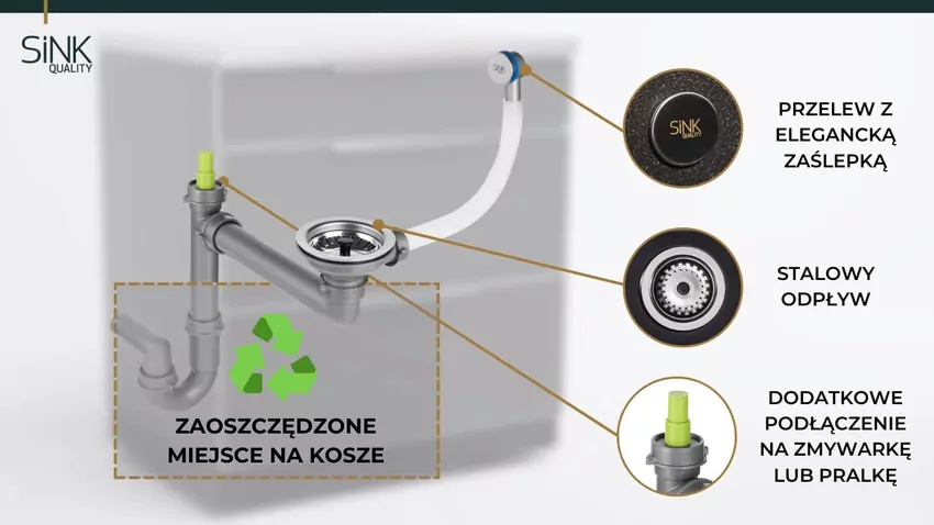 Zlewozmywak z syfonem SINK Quality