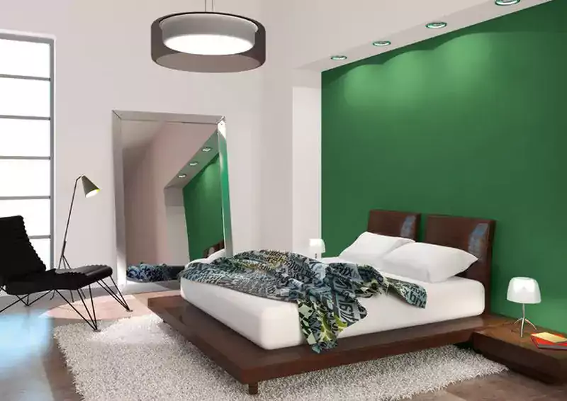 Świeżo wyremontowana nowoczesna sypialnia