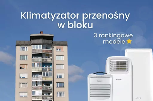 Przenośny klimatyzator w mieszkaniu blokowym