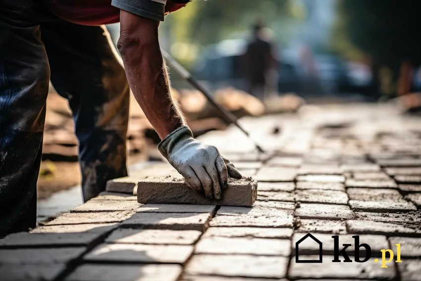 Układanie kostki brukowej podjazd