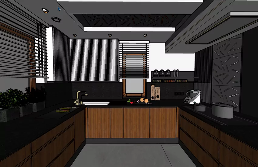 Przekształcenie prostego szkicu 3D w ciepły, fotorealistyczny render salonu, demonstrujące możliwości MiRAGE Render Przekształcenie prostego szkicu 3D w ciepły, fotorealistyczny render salonu, demonstrujące możliwości MiRAGE Render