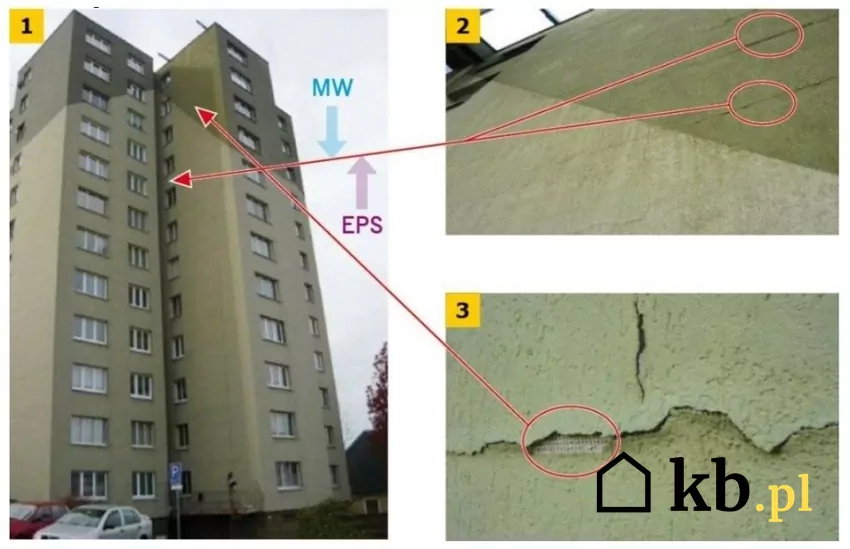 Zdjęcia 1-3: Spękania na łączeniach styropianu i wełny. P. Zemene, Czeskie Stowarzyszenie Producentów Styropianu Zdjęcia 1-3: Spękania na łączeniach styropianu i wełny. P. Zemene, Czeskie Stowarzyszenie Producentów Styropianu