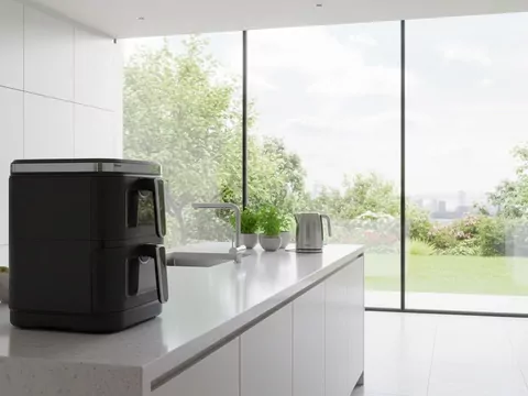 Frytkownica beztłuszczowa w kuchni