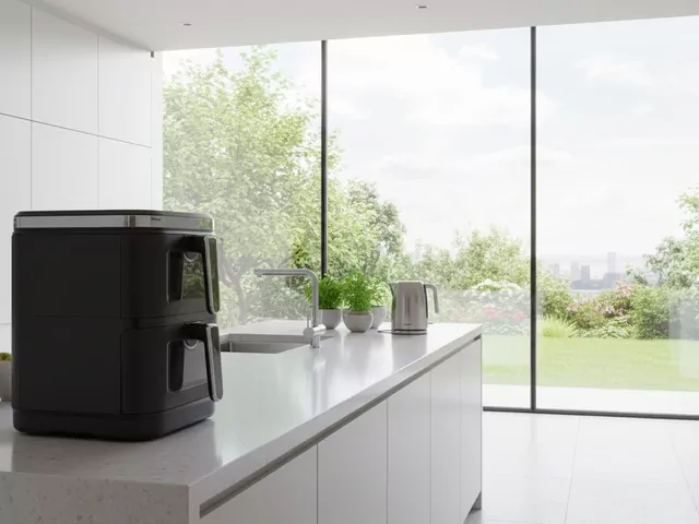 Frytkownica beztłuszczowa w kuchni