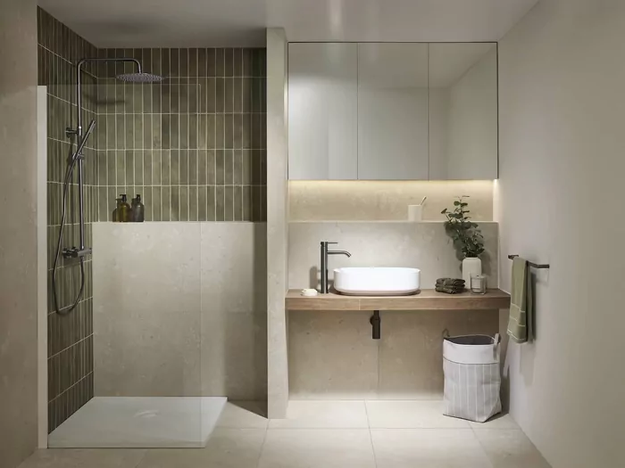 Gun metal w łazience