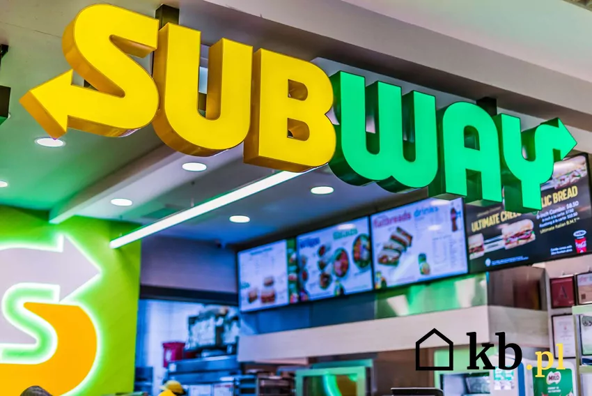 Baner reklamowy Subway z cennikiem