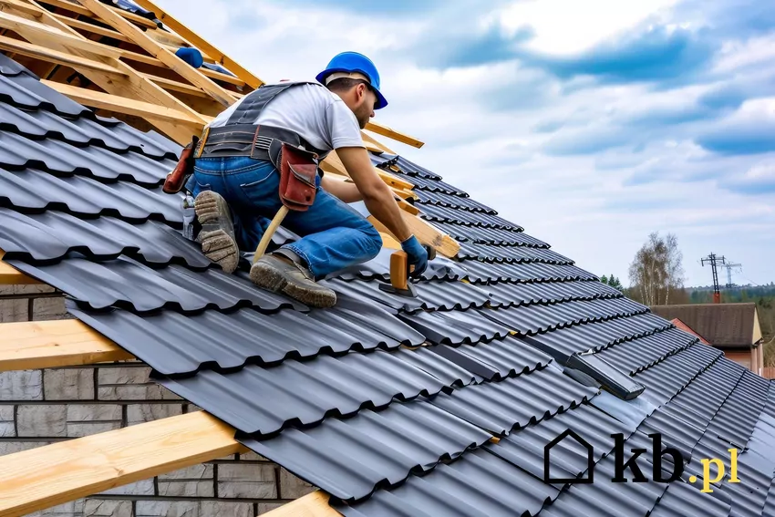 Montaż blachodachówki na dachu