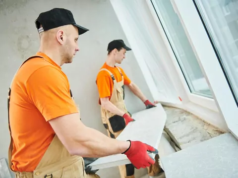 Ilustracja dla montaż parapetów wewnętrznych