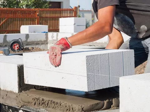 Ilustracja dla ściany z betonu komórkowego