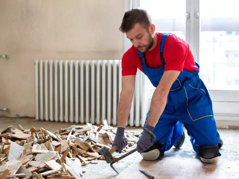 Ilustracja dla demontaż parkietu