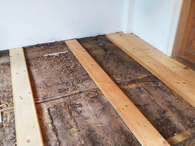 Ilustracja dla ułożenie desek na legarach