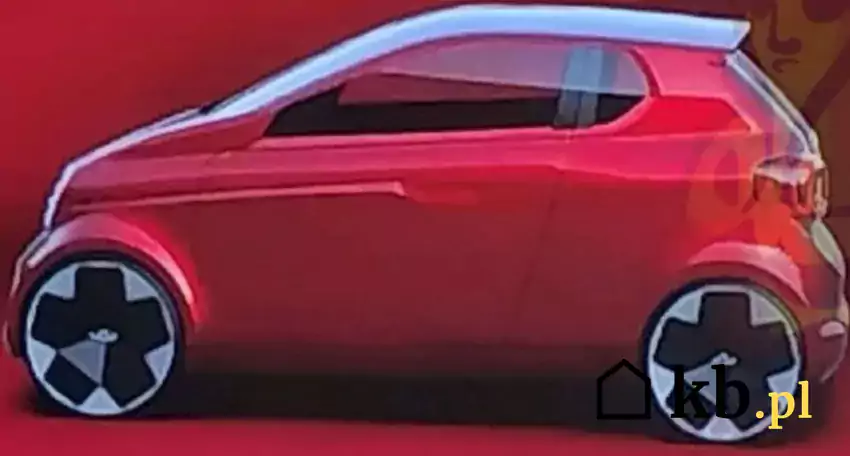 Czerwone auto Avtotor z boku