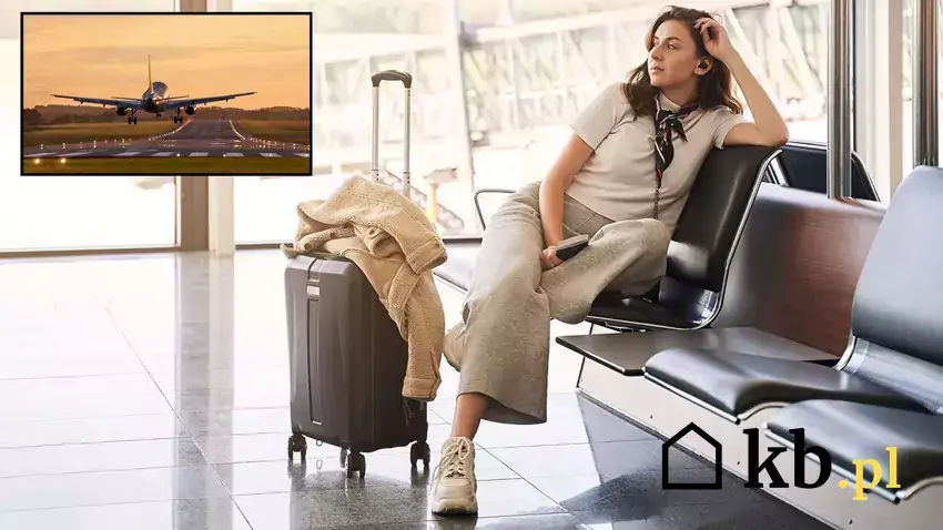 Kobieta czekająca na lotnisku