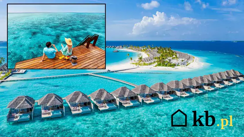 Malediwy z domkami na wodzie