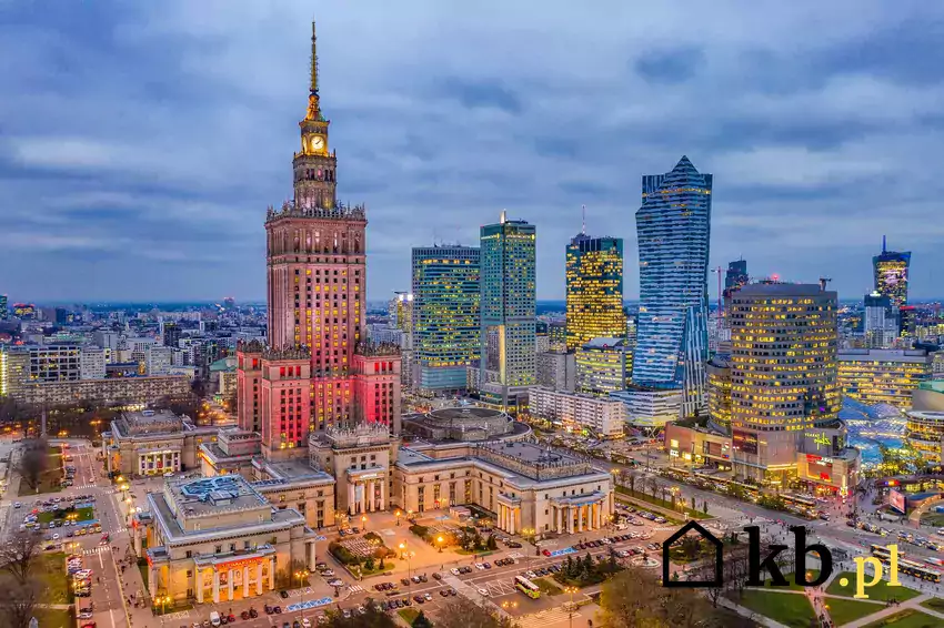 Panorama warszawskiego śródmieścia z PKiN
