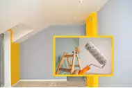 Ilustracja artykułu jak oddzielić dwa kolory farb podczas malowania ścian? 4 praktyczne wskazówki