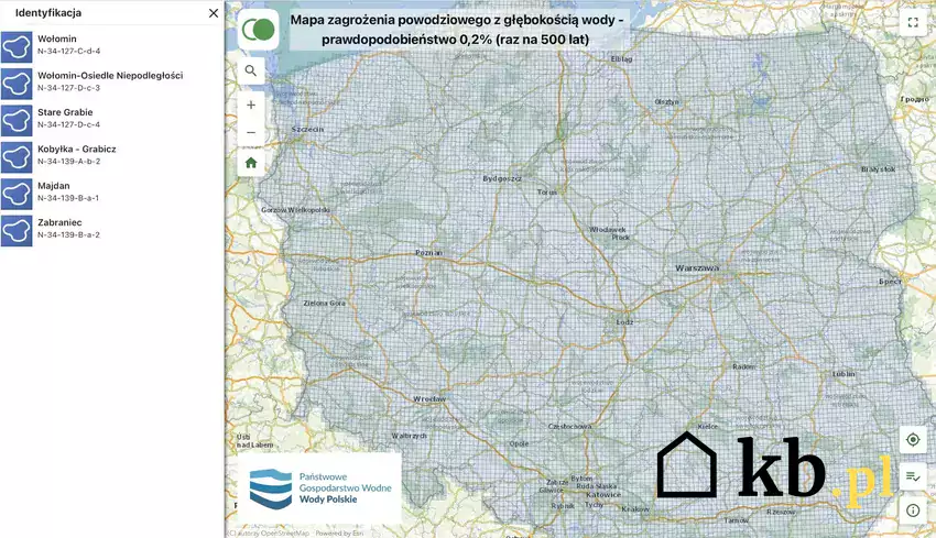 mapa zagrożenia powodziowego dla Polski