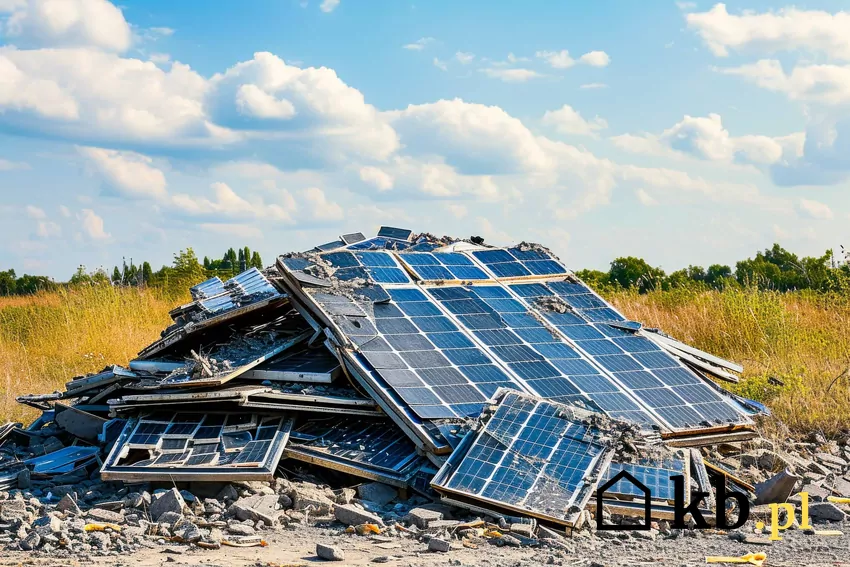 Stos zużytych paneli fotowoltaicznych – problem, który wkrótce dotknie także Polskę stos zniszczonych paneli fotowoltaicznych