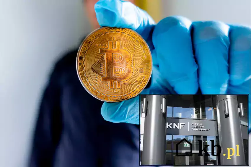 Bitcoin w rękawiczce przed KNF