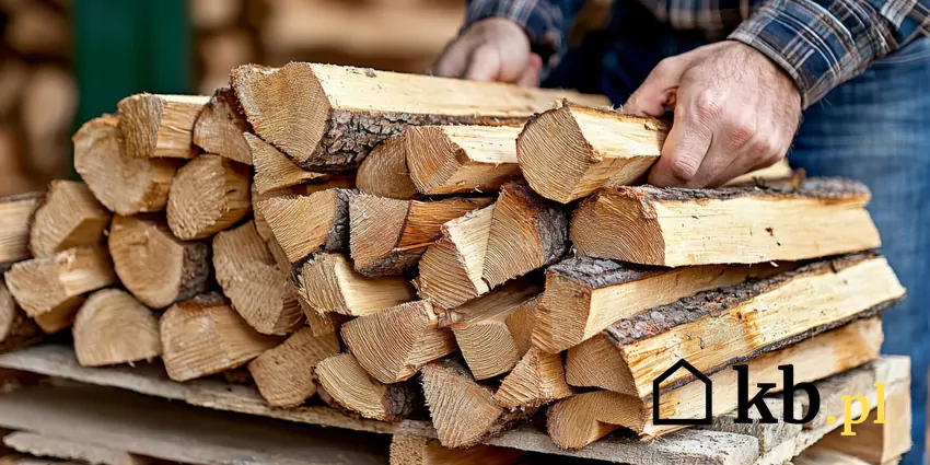 Układanie drewna do suszenia