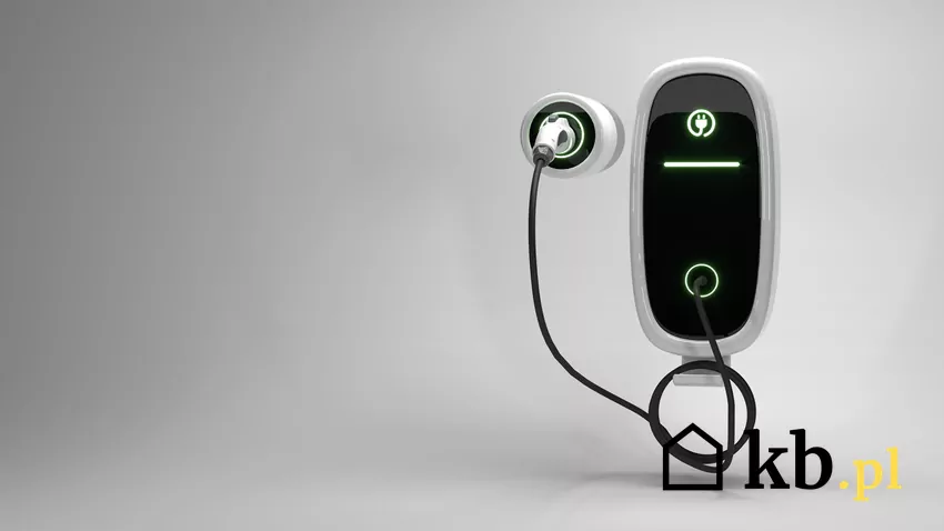 Wallboxy zazwyczaj są niewielkie i charakteryzują się nowoczesnym designem — bez problemu mieszczą się nawet w niewielkich garażach Nowoczesna ładowarka EV