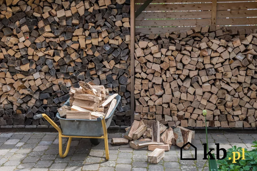 Drewno opałowe poukładane