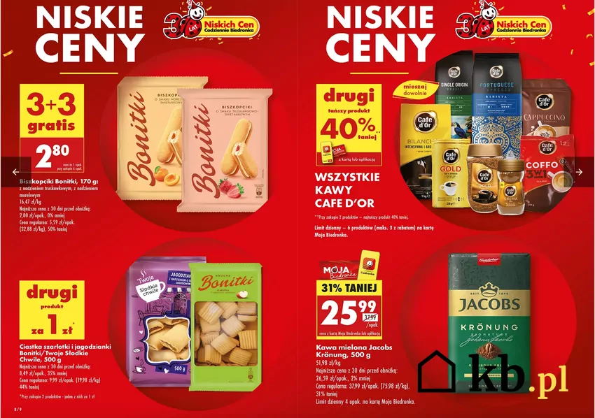 Jacobs Kronung to kawa bardzo dobrej jakości, więc cena promocyjna jest bardzo atrakcyjna Promocje w Biedronce