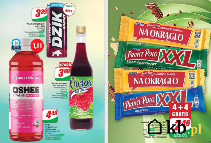 Słynne wafelki tylko do 20 maja "gratis" przy zakupie 8 sztuk Dino - gazetka