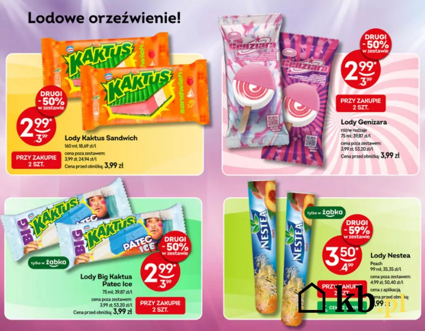 Duże obniżki cen lodów w Żabce do 20 maja Gazetka - Żabka