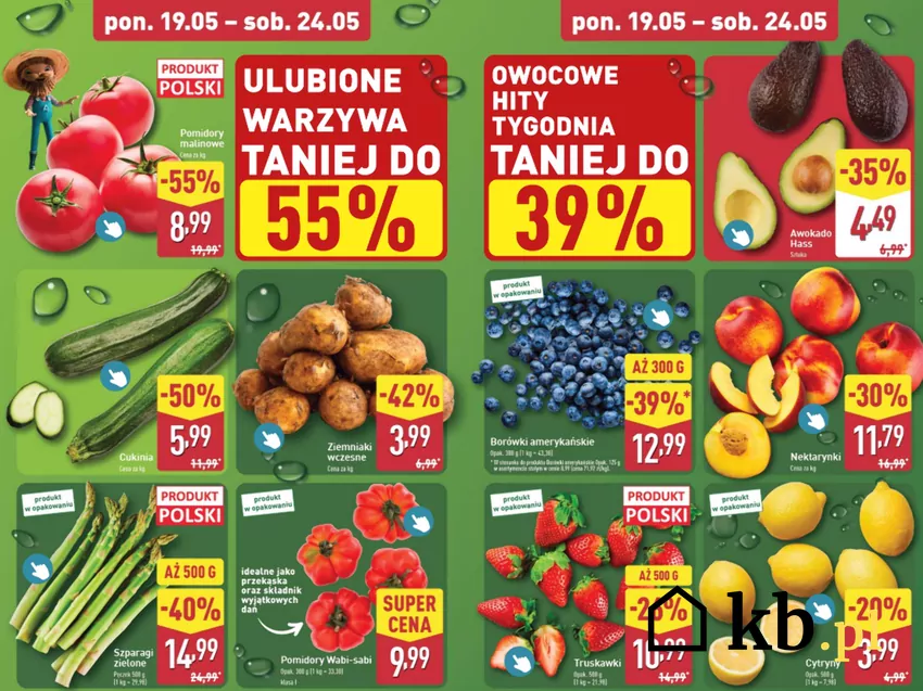 W Aldi warzywa i owoce przecenione nawet o 55% Aldi - gazetka