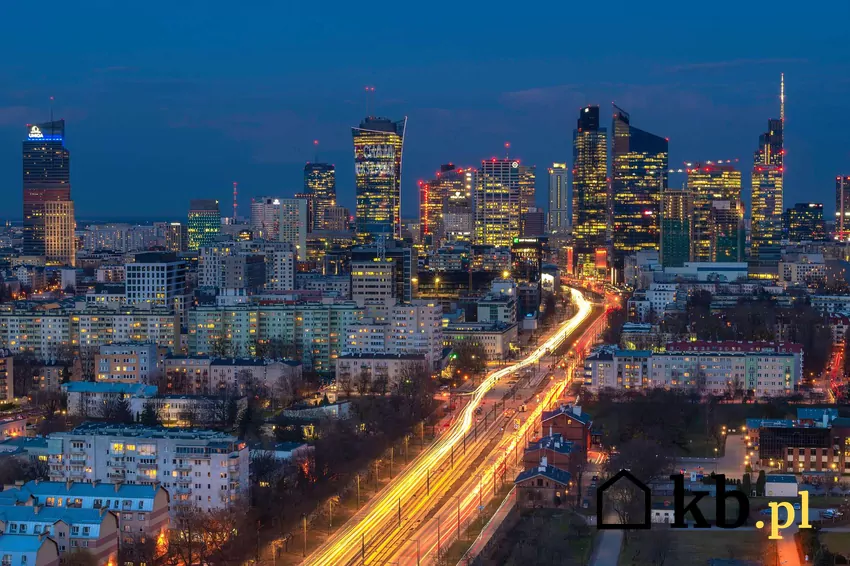 Warszawska Wola stanowi zagłębie wieżowców biurowych Panorama Woli Warszawa