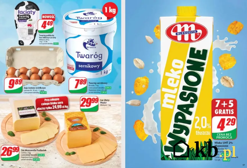 Mleko na promocji w Dino "7+5 gratis" Dino - gazetka