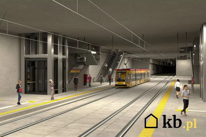 Wiuzalizacja podziemnego przystanku tramwajowego w Warszawie Wiuzalizacja podziemnego przystanku tramwajowego