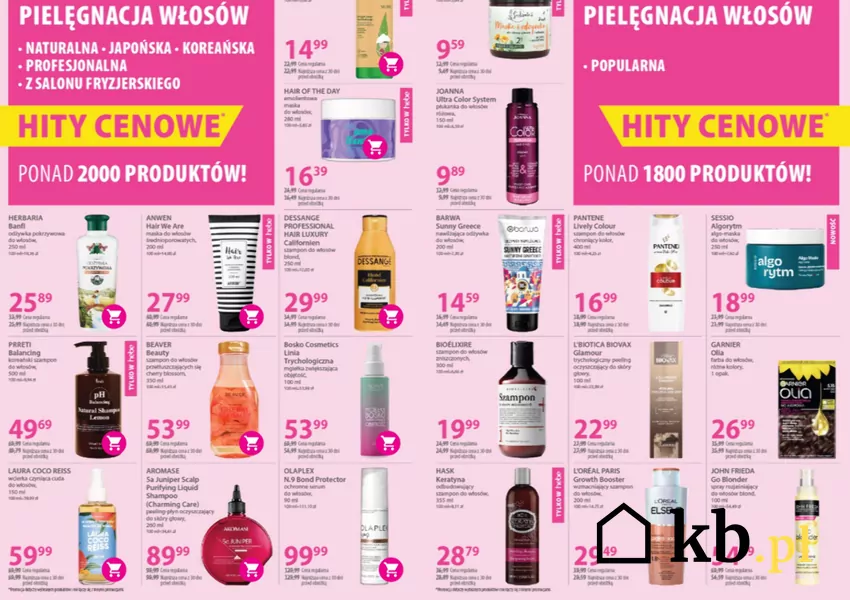 W Hebe obniżka cen popularnych produktów do pielęgnacji włosów Hebe - gazetka