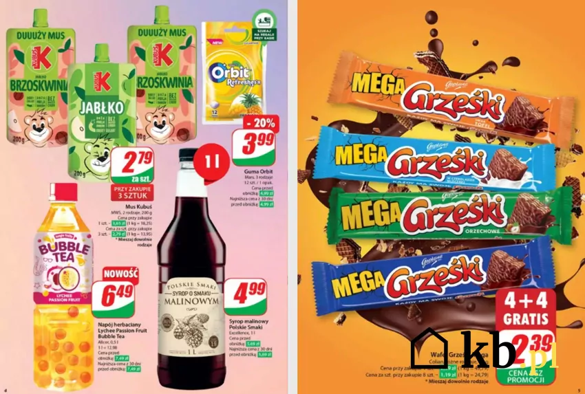 W Dino ulubione wafelki Polaków w promocji "4+4 gratis" Dino - gazetka