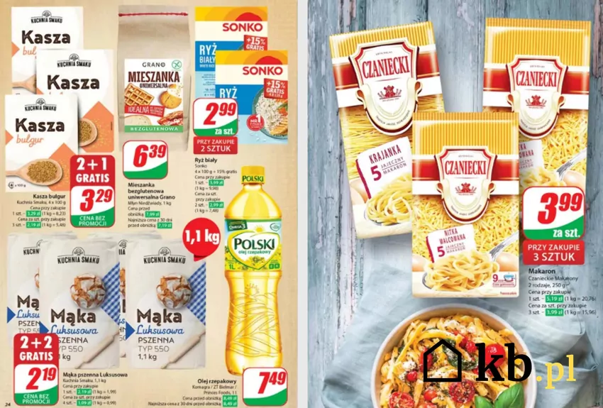 Mąka, kasza i makaron w Dino teraz w obniżonych cenach Dino - gazetka