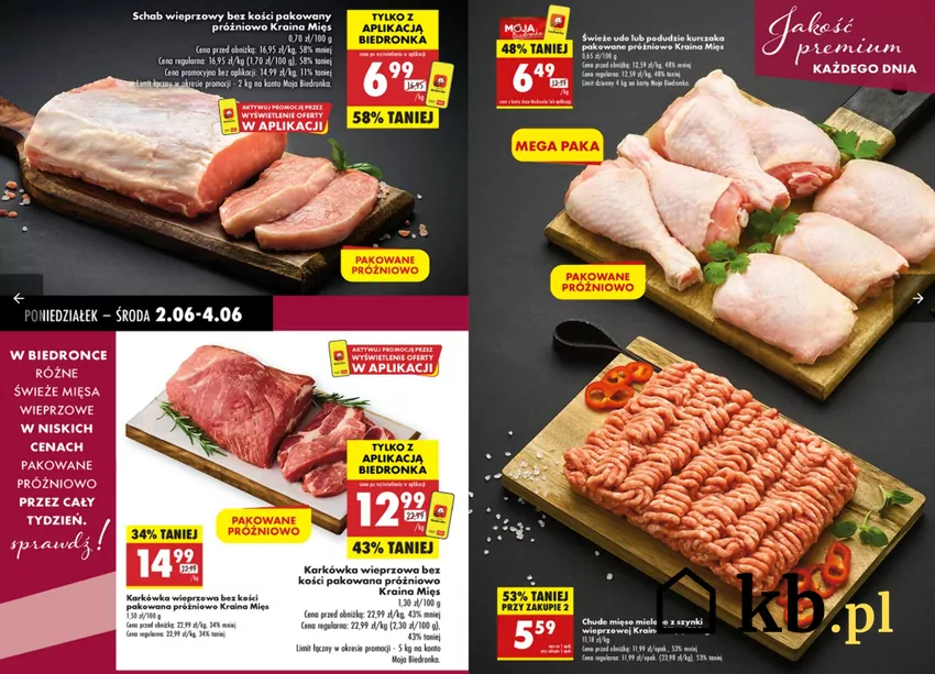 Mięso w Biedronce nawet 58% taniej! Tylko do 4 czerwca Biedronka - gazetka