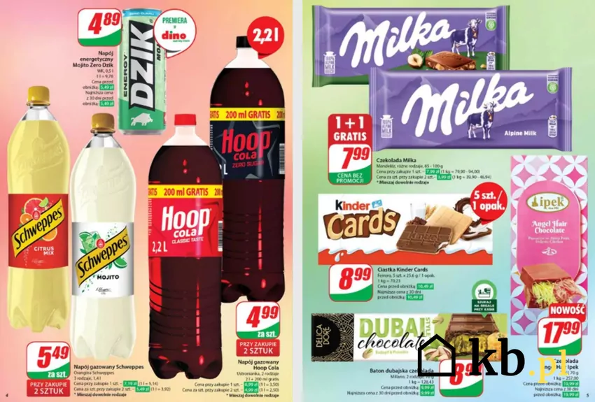 Poza czekoladą Milka w ofercie Dino m.in. viralowa czekolada z włosami anielskimi Dino - gazetka