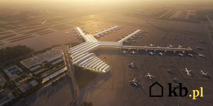 Terminal lotniczy będzie trzy razy większy niż na lotnisku Chopina. Wizualizacja wg. pracowni Foster + Partners wizualizacja terminala CPK
