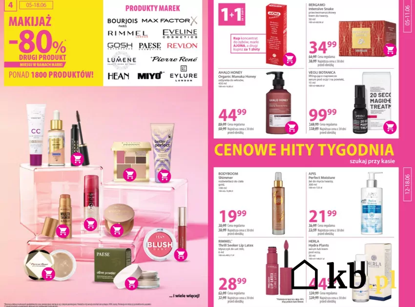 Makijaż aż -80% na drugi produkt w Hebe Hebe - gazetka